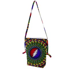 Grateful Dead Bear Pattern Folding Shoulder Bag