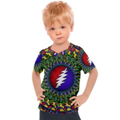 Grateful Dead Bear Pattern Kids  Sports T-shirt