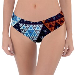 Fractal Triangle Geometric Abstract Pattern Reversible Classic Bikini Bottoms by Cemarart