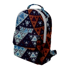 Fractal Triangle Geometric Abstract Pattern Flap Pocket Backpack (large) by Cemarart