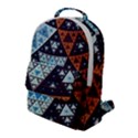 Fractal Triangle Geometric Abstract Pattern Flap Pocket Backpack (Large) View1