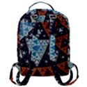 Fractal Triangle Geometric Abstract Pattern Flap Pocket Backpack (Large) View3