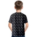 Vintage Turntable Graphic Motif Seamless Pattern Black Backgrond Kids  Cotton T-Shirt View2