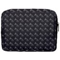 Vintage Turntable Graphic Motif Seamless Pattern Black Backgrond Make Up Pouch (Large) View2