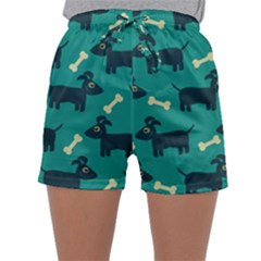 Happy Dogs Animals Pattern Sleepwear Shorts by Ket1n9