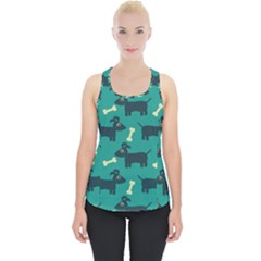 Happy Dogs Animals Pattern Piece Up Tank Top by Ket1n9