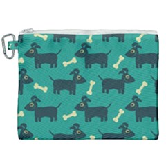 Happy Dogs Animals Pattern Canvas Cosmetic Bag (xxl) by Ket1n9