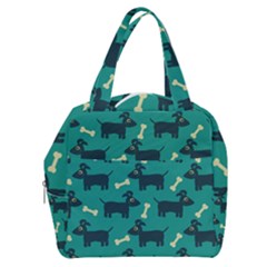 Happy Dogs Animals Pattern Boxy Hand Bag by Ket1n9