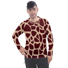 Animal Print Girraf Patterns Men s Pique Long Sleeve T-shirt