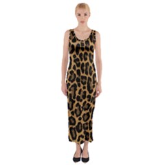 Tiger Skin Art Pattern Fitted Maxi Dress by Ket1n9