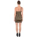 Tiger Skin Art Pattern One Shoulder Ring Trim Bodycon Dress View2