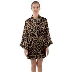 Tiger Skin Art Pattern Long Sleeve Satin Kimono by Ket1n9