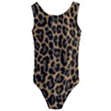 Tiger Skin Art Pattern Kids  Cut-Out Back One Piece Swimsuit View1