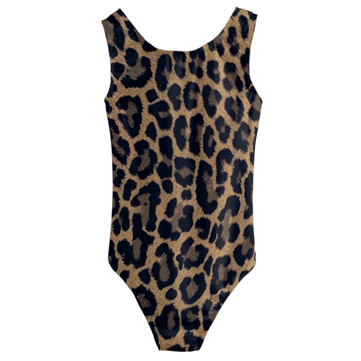 Tiger Skin Art Pattern Kids  Cut-Out Back One Piece Swimsuit