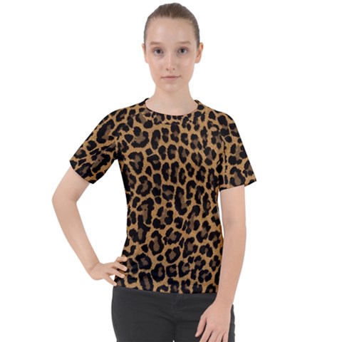 Tiger Skin Art Pattern Women s Sport Raglan T-shirt by Ket1n9