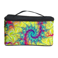 Fractal Spiral Abstract Background Vortex Yellow Cosmetic Storage Case by Ket1n9