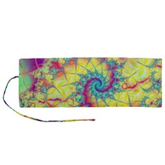 Fractal Spiral Abstract Background Vortex Yellow Roll Up Canvas Pencil Holder (m) by Ket1n9