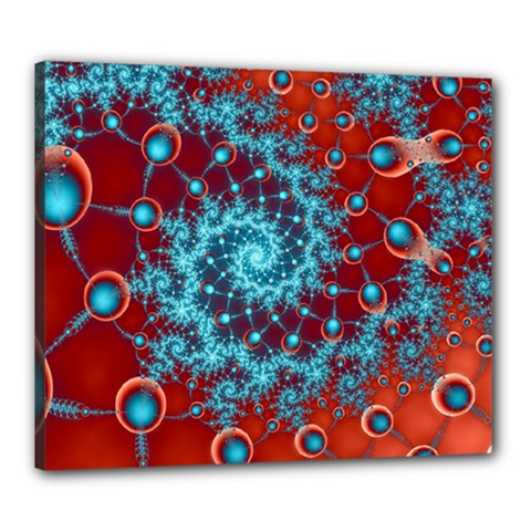 Fractal Pattern Background Canvas 24  X 20  (stretched) by Ket1n9