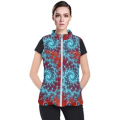 Fractal Pattern Background Women s Puffer Vest