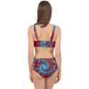 Fractal Pattern Background Cage Up Bikini Set View2