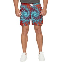 Fractal Pattern Background Men s Runner Shorts by Ket1n9