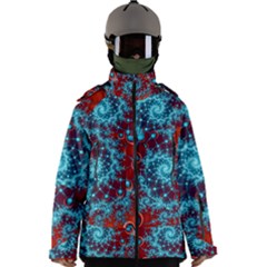 Fractal Pattern Background Men s Zip Ski And Snowboard Waterproof Breathable Jacket by Ket1n9