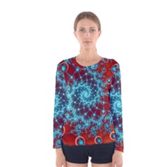 Fractal Pattern Background Women s Long Sleeve T-shirt