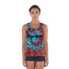 Fractal Pattern Background Sport Tank Top  by Ket1n9