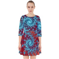 Fractal Pattern Background Smock Dress