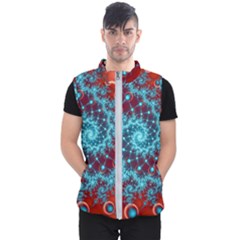 Fractal Pattern Background Men s Puffer Vest