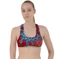 Fractal Pattern Background Criss Cross Racerback Sports Bra by Ket1n9