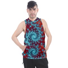 Fractal Pattern Background Men s Sleeveless Hoodie