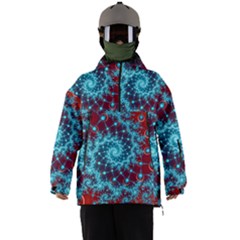 Fractal Pattern Background Men s Ski And Snowboard Waterproof Breathable Jacket