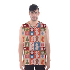 Cute Christmas Seamless Pattern Vector  - Men s Basketball Tank Top