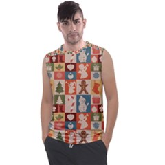 Cute Christmas Seamless Pattern Vector  - Men s Regular Tank Top