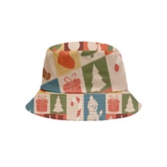 Cute Christmas Seamless Pattern Vector  - Inside Out Bucket Hat (kids)