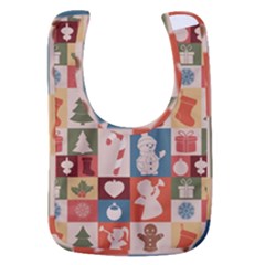 Cute Christmas Seamless Pattern Vector  - Baby Bib by Ket1n9