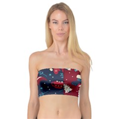 Flat Design Christmas Pattern Collection Art Bandeau Top