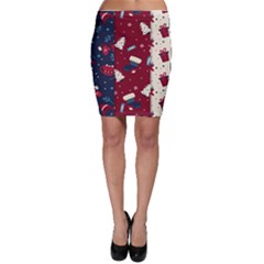 Flat Design Christmas Pattern Collection Art Bodycon Skirt