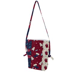 Flat Design Christmas Pattern Collection Art Folding Shoulder Bag