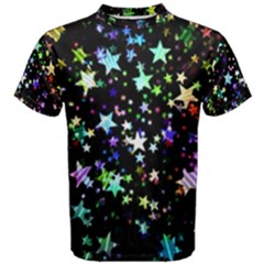 Christmas Star Gloss Lights Light Men s Cotton T-shirt by Ket1n9