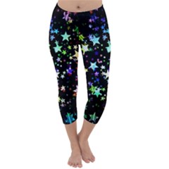 Christmas Star Gloss Lights Light Capri Winter Leggings 