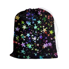 Christmas Star Gloss Lights Light Drawstring Pouch (2xl) by Ket1n9