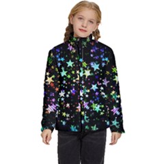 Christmas Star Gloss Lights Light Kids  Puffer Bubble Jacket Coat by Ket1n9