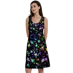 Christmas Star Gloss Lights Light Classic Skater Dress by Ket1n9