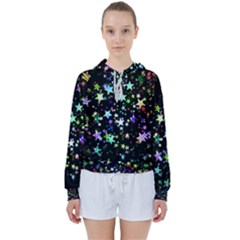 Christmas Star Gloss Lights Light Women s Tie Up Sweat