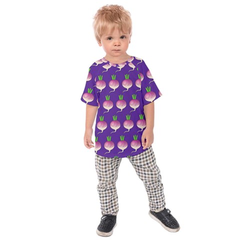 Turnip Pattern 21 Kids  Raglan T-shirt by CocoBellKidsTV24