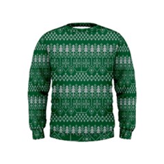 Christmas Knit Digital Kids  Sweatshirt by Mariart