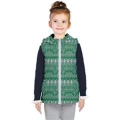 Christmas Knit Digital Kids  Hooded Puffer Vest