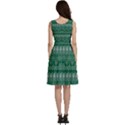 Christmas Knit Digital Sleeveless V-Neck Skater Dress with Pockets View4